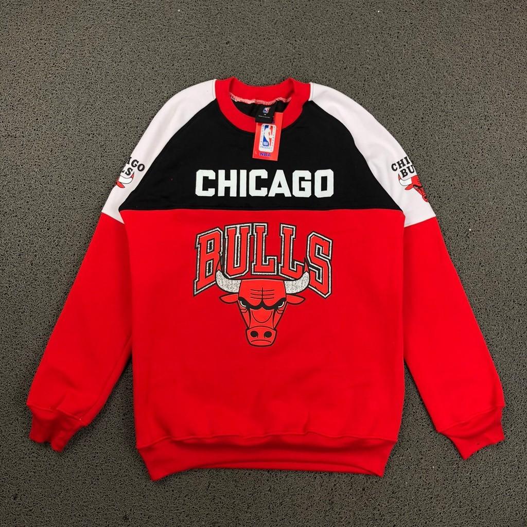 CHICAGO BULLS SWEATER UNISEX, Fesyen 