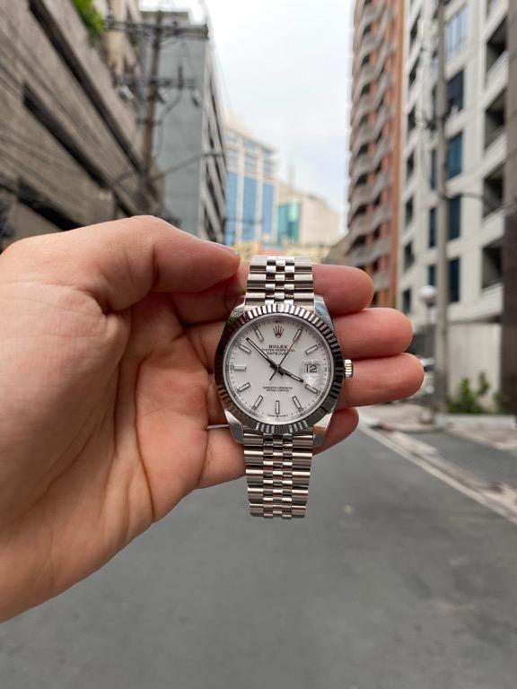 Datejust 41 white face on sale