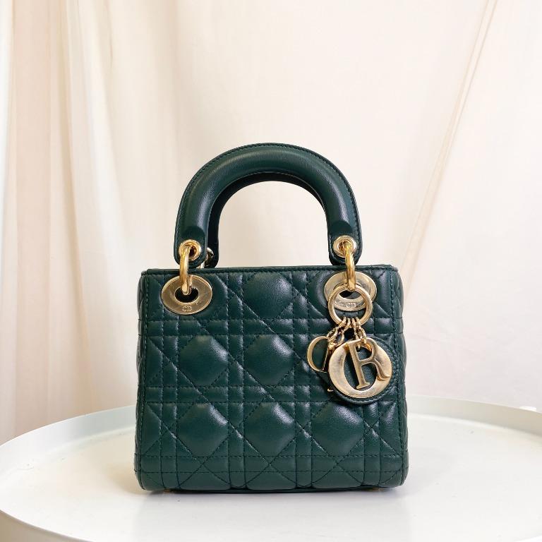 Lady dior mini green hotsell
