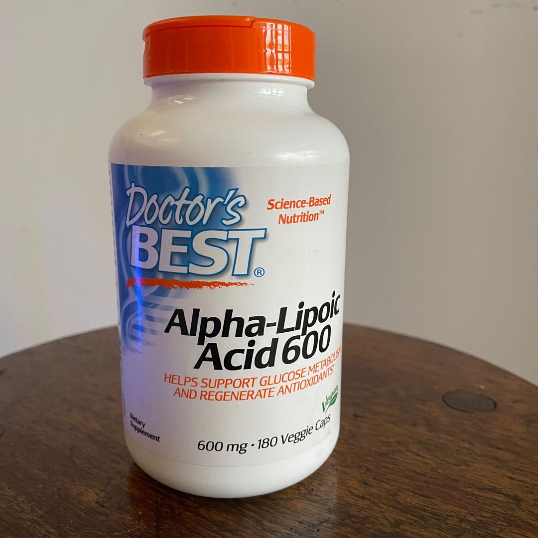 doctor’s best alpha lipoic acid 600, 600mg 180 capsules (expires jun