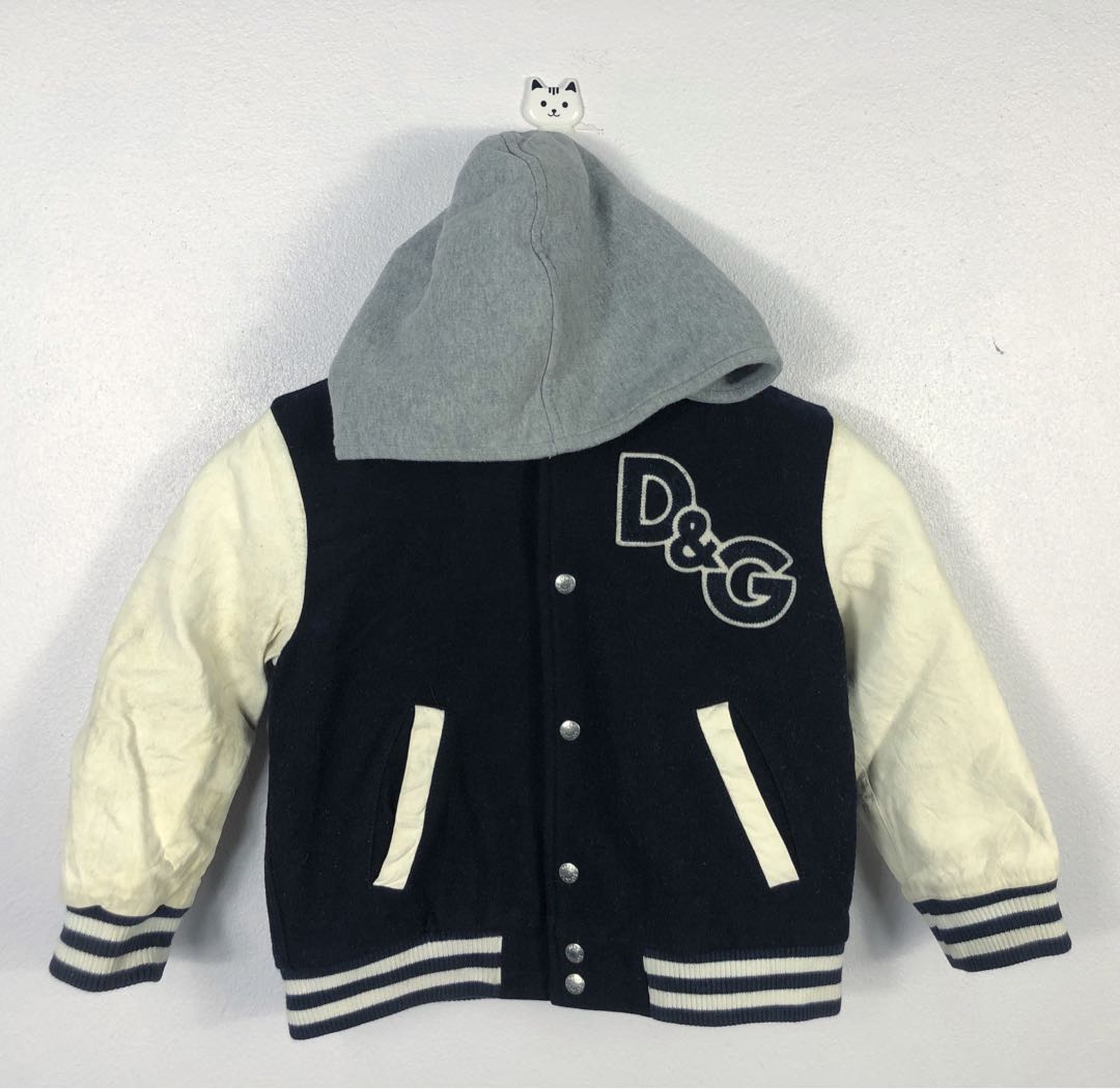 DOLCE GABBANA D G VARSITY JACKET FOR KIDS MADE IN ITALY Babies