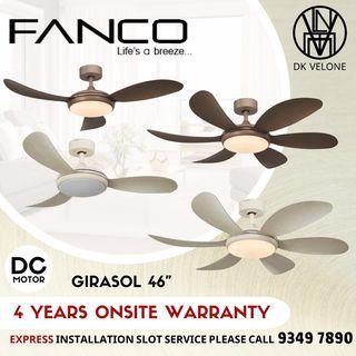 FANCO Girasol ceiling fan 36W brightness LED TRI color 4 year on-site warranty available 3 Blade / 6 Blade !!