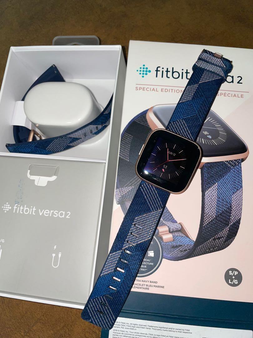 Fitbit navy sales rose gold