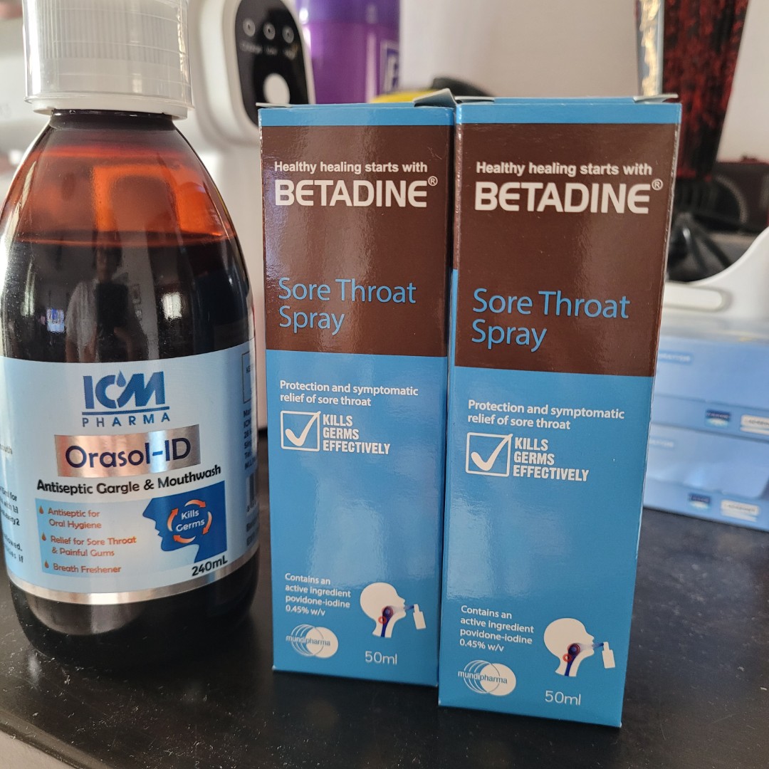 FREE Antiseptic Gargle and Sore Throat Spray, Health & Nutrition