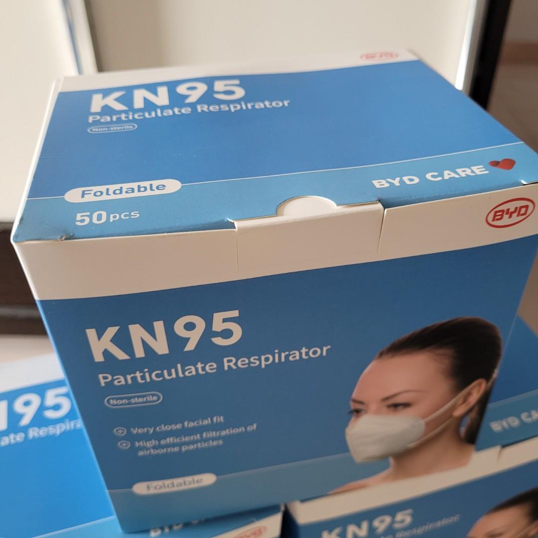 FREE BYD KN95 Mask (Expiry 22 May 2023), Health & Nutrition, Face
