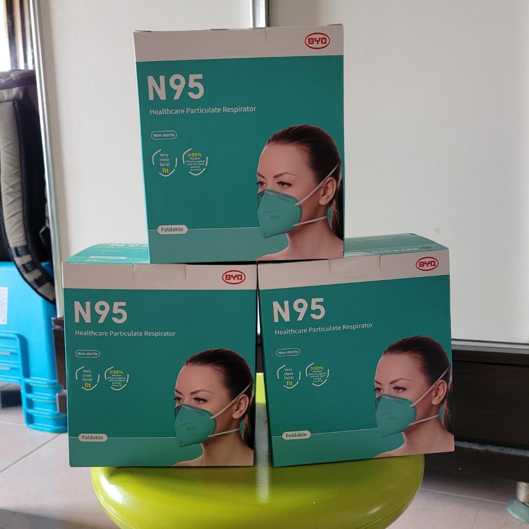 FREE BYD N95 Masks (Expired 24 May 2022), Health & Nutrition, Face
