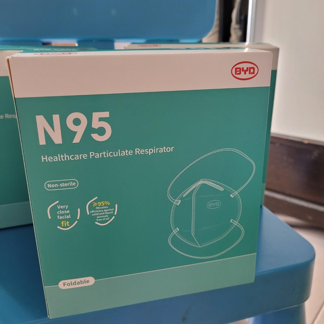 FREE BYD N95 Masks (Expired 24 May 2022), Health & Nutrition, Face