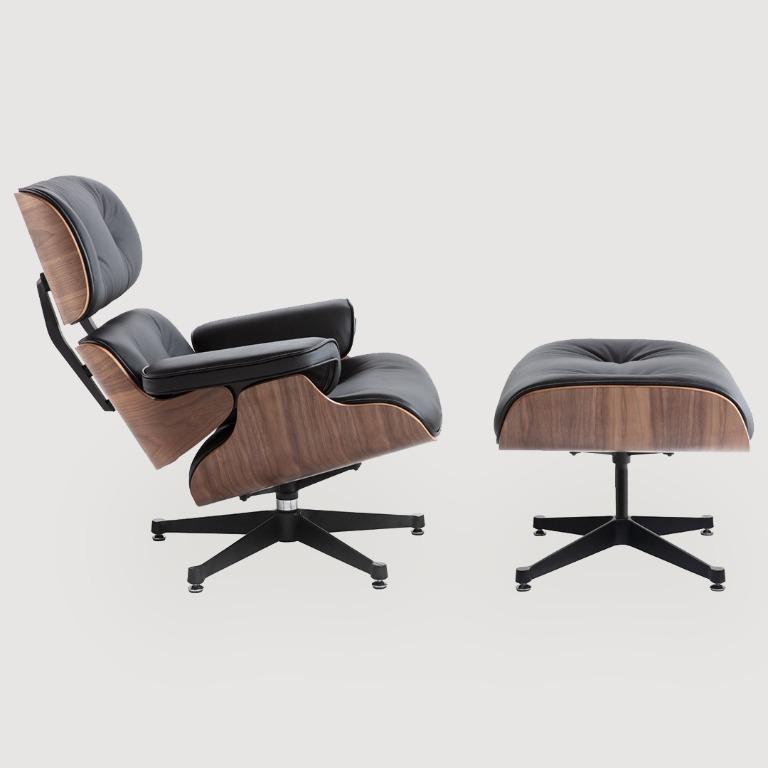 Eames Lounge Chair and Ottoman Charles and Ray Eames Reproduction Mid ...
