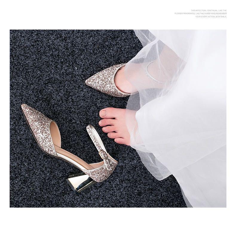 Glitter rose gold heels hotsell