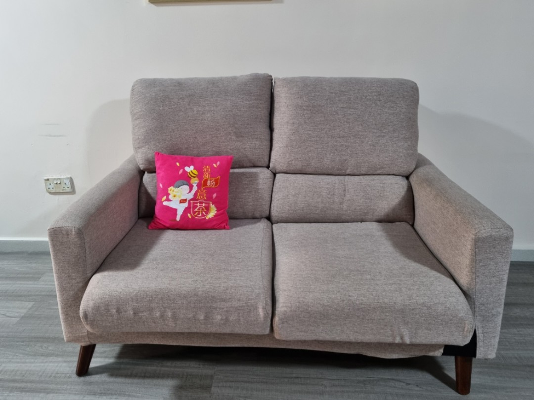 Grey fabric sofa (removable covers), Furniture & Home Living, Furniture, Sofas on Carousell