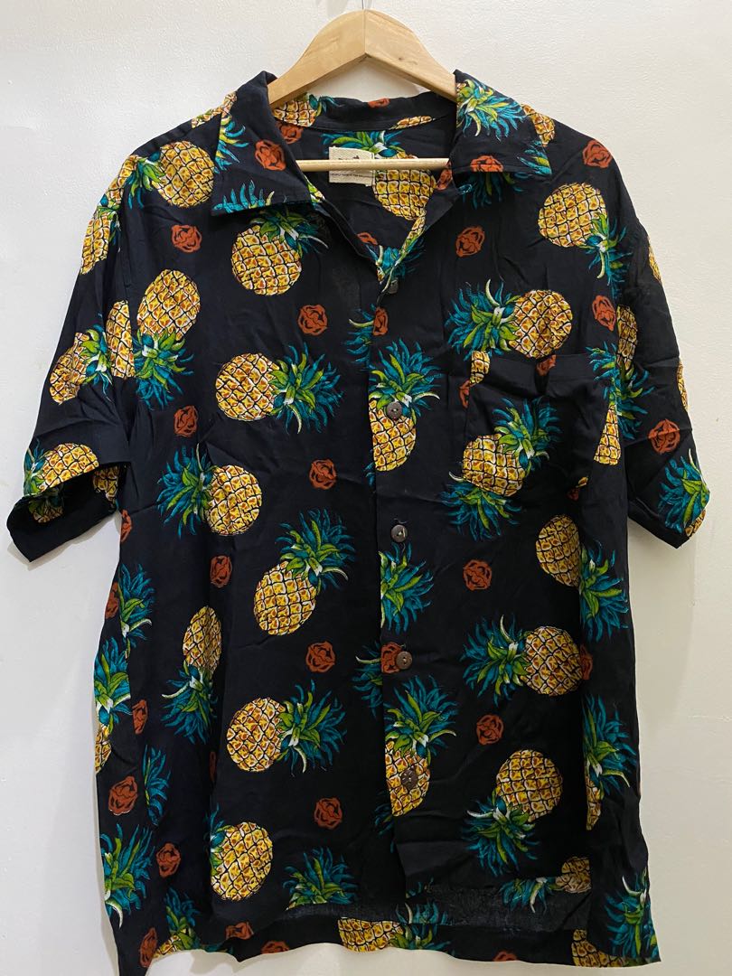Guppy Pineapple Hawaiian Polo Shirt (Relaxed Fit), Men's Fashion, Tops ...
