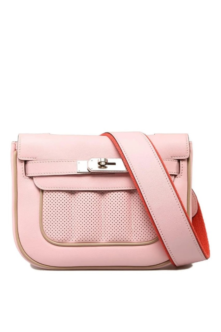 Hermes Mini Berline Rose Azalee Swift leather PHW