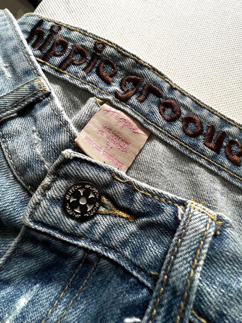 Rare! HIPPIE Brand Embroidered Jeans, Women's Fashion, Bottoms, Jeans