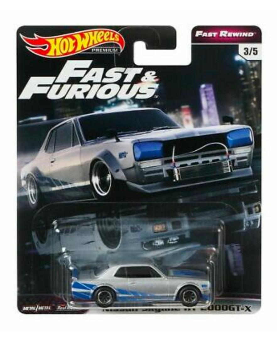 Hot Wheels Fast & Furious Original Fast Premium 5 Cars Box Set & Fast Rewind Lot 