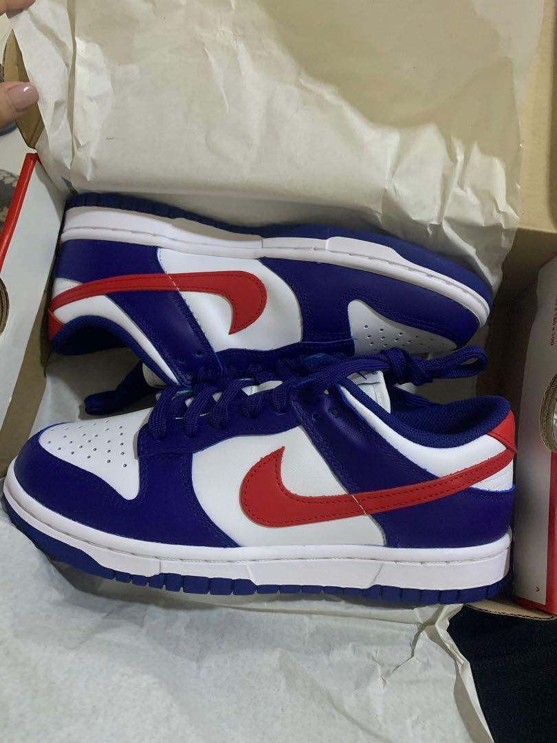 IC- nike dunk low womens 6.5 23.5 cm blue and red, Women's Fashion 上品な 23.5cm low dunk Nike スニーカー