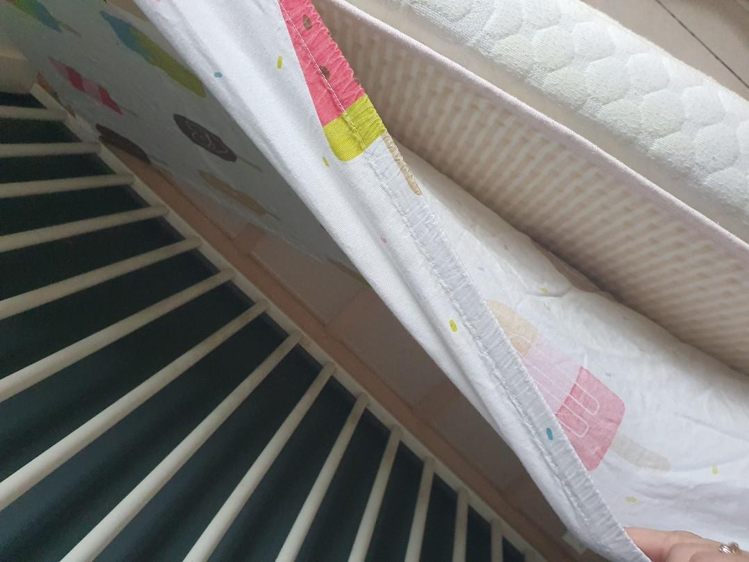 Ikea baby cot + mattress +ikea bumper, Babies & Kids, Baby Nursery
