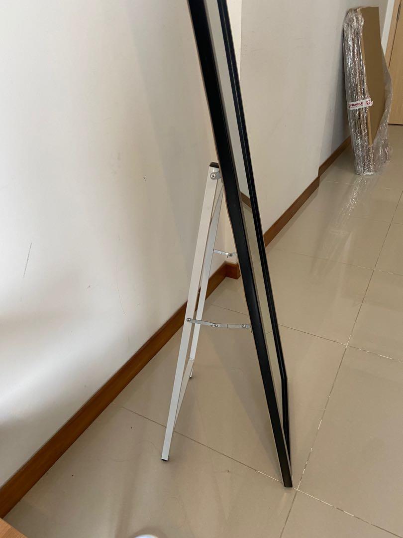 IKEA Black Rim Standing Mirror, Furniture & Home Living, Home Decor