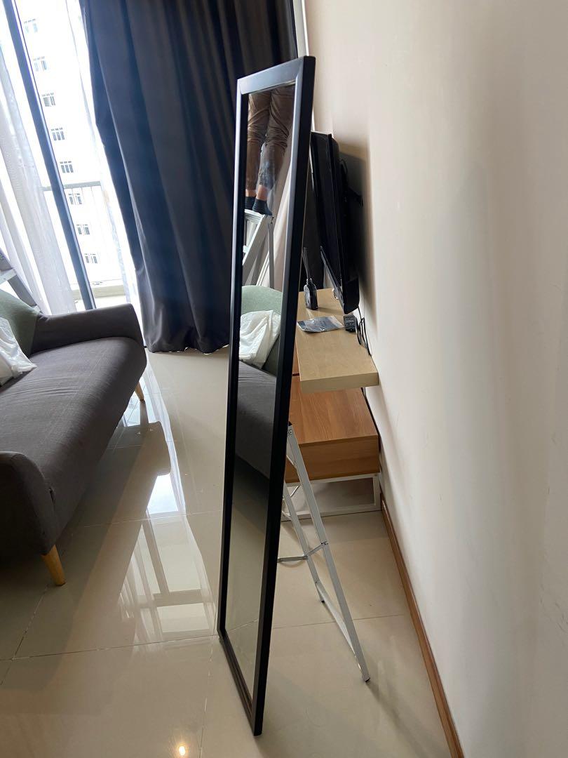 IKEA Black Rim Standing Mirror, Furniture & Home Living, Home Decor