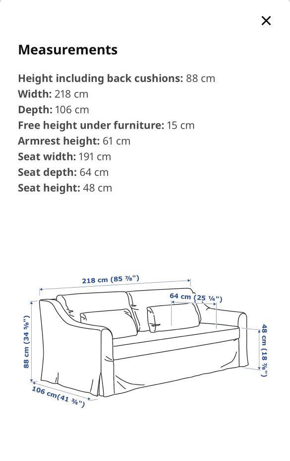 Ikea Farlov Sofa (White), Furniture & Home Living, Furniture, Sofas on