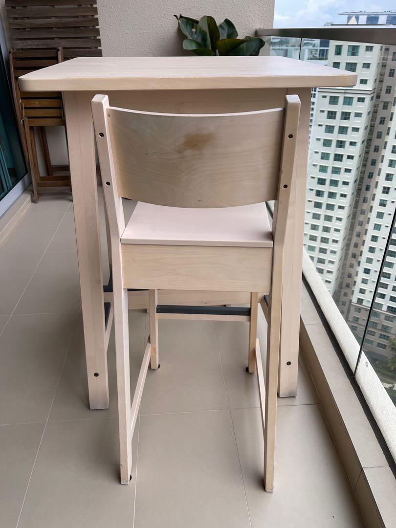 IKEA Norraker Bar Table and Stools, Furniture & Home Living, Furniture