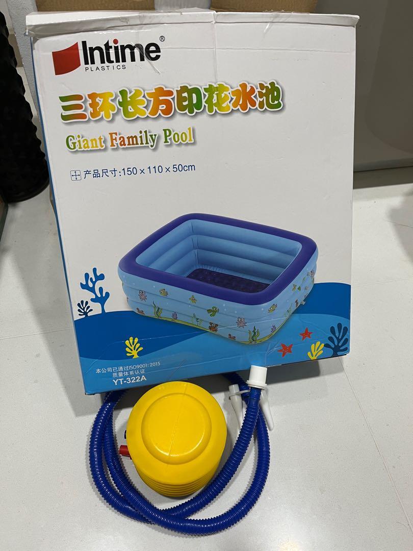 Inflatable pool with pump, Furniture & Home Living, Outdoor Furniture