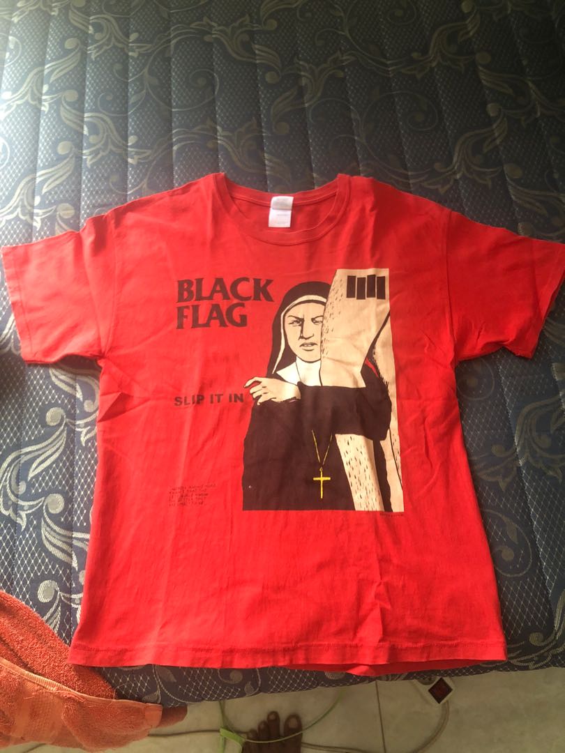 kaos band black flag, Fesyen Pria 