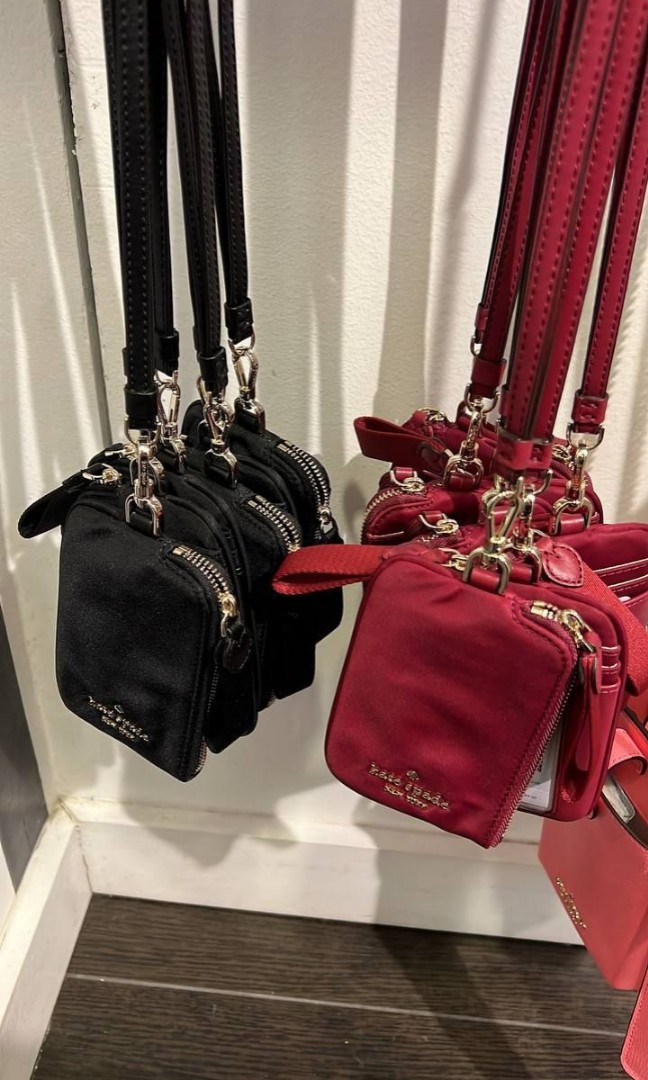 KATE SPADE Chelsea Nylon Cardcase Lanyard (black), Luxury, Bags & Wallets  on Carousell