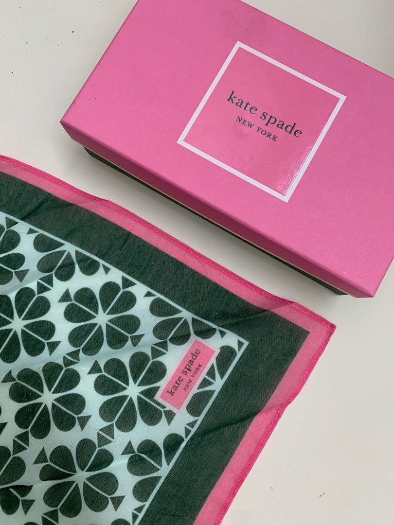 Kate Spade New York Deep Evergreen Flower Bandana Scarf