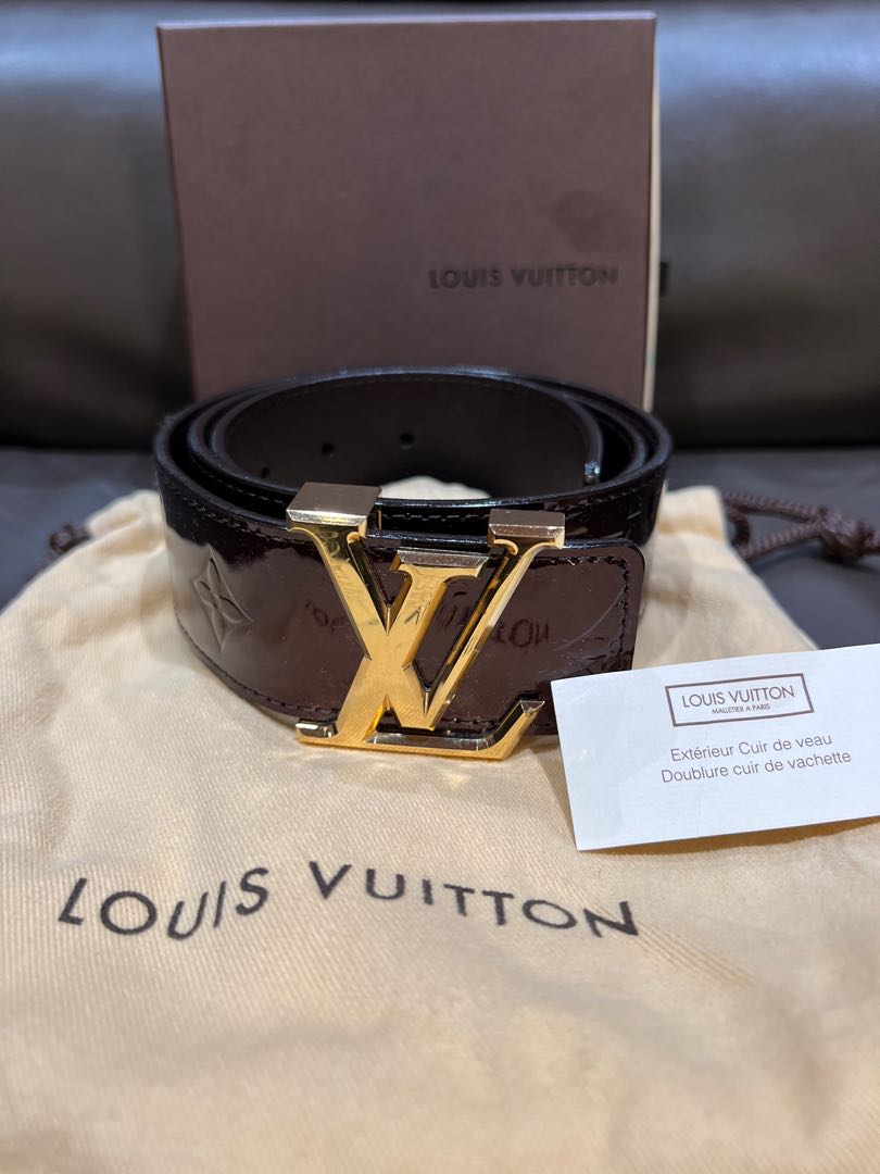 Lv Monogram Black Belt Black Chrome, Men's Fashion, Watches & Accessories,  Belts on Carousell