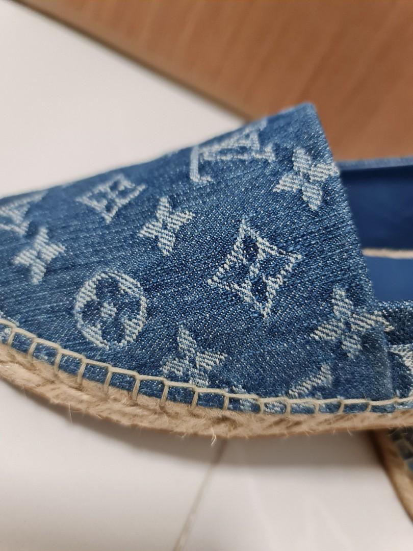 Leather espadrilles Louis Vuitton Blue size 10 UK in Leather - 35255225