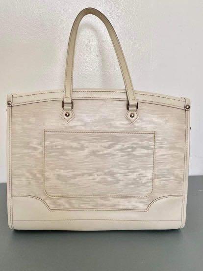 Louis Vuitton White EPI Leather Madeleine GM Bag
