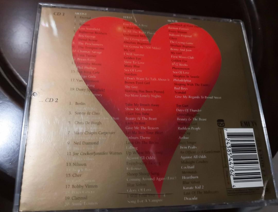 love at the movies The albumcd 外國電影主題曲精選收錄top gun 壯志凌雲主題曲Berlin （Take My  Breath Away林憶蓮激情原曲） 等等經典電影金曲1996年EMI唱片公司出品