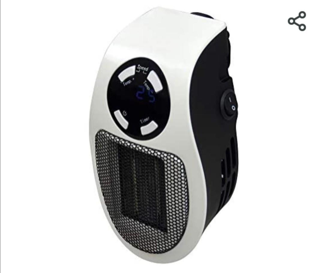 M3073) STAYWARM 500w Plugin Power Heater with 2 Fan Speeds / 15 - 30°C  Temperature Settings /