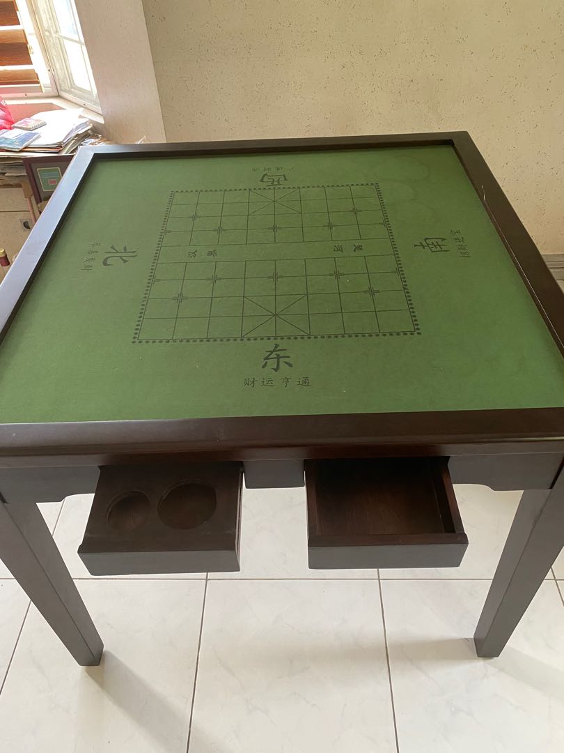 Mahjong Table and Chairs Set, Furniture & Home Living, Furniture