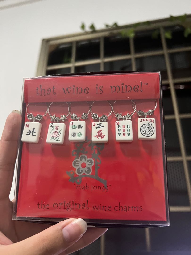 Mahjong Wine Charms, Furniture & Home Living, Kitchenware & Tableware