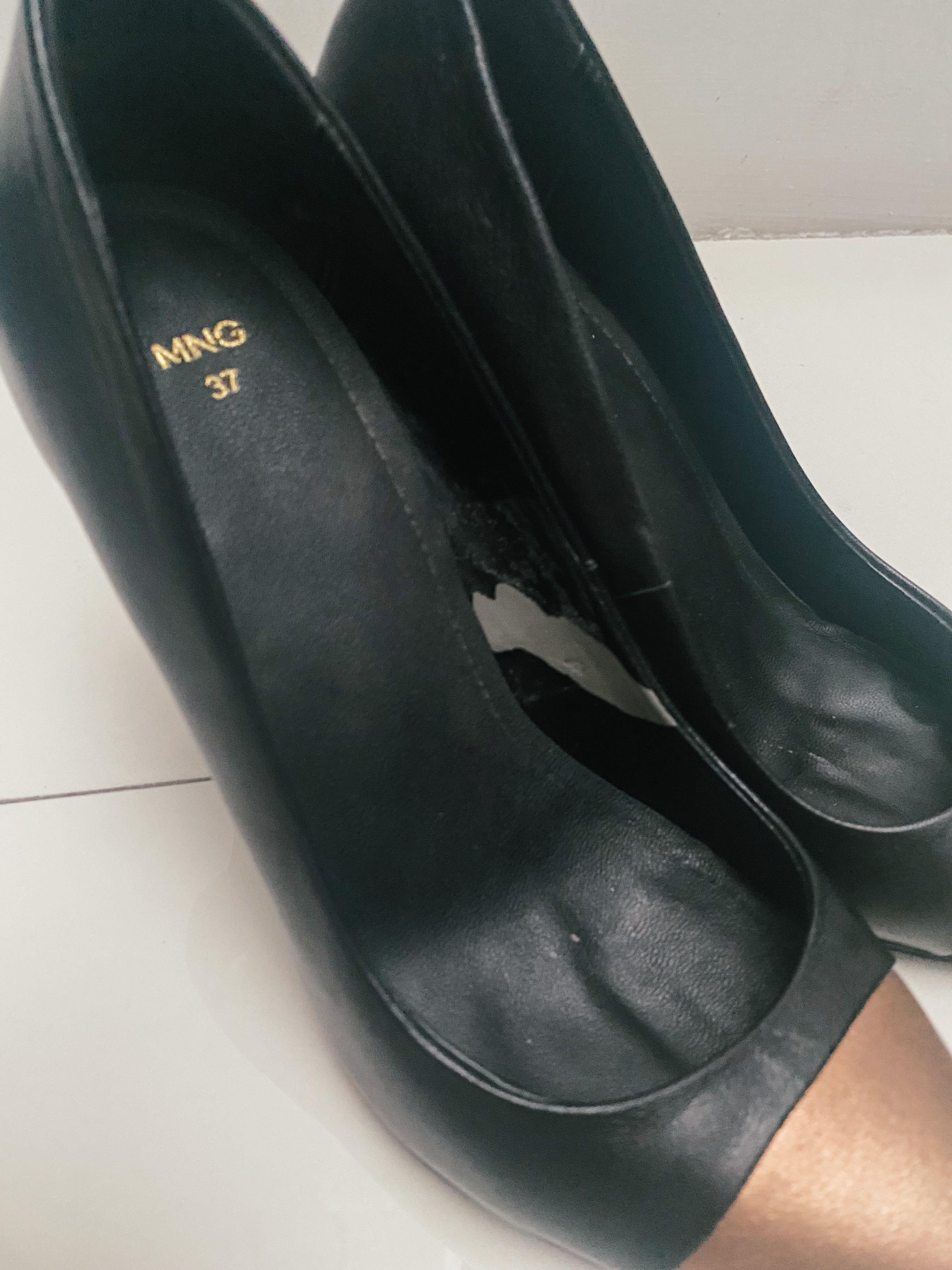 Mango black bronze heels size 37 