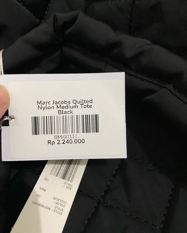 Marc Jacobs Quilted Nylon Medium Tote Black