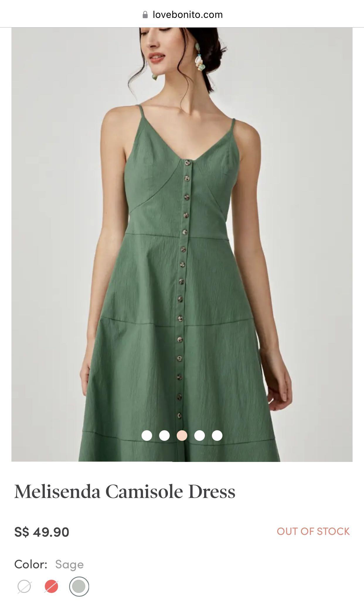 Sollina Buttoned Dress in Sage 