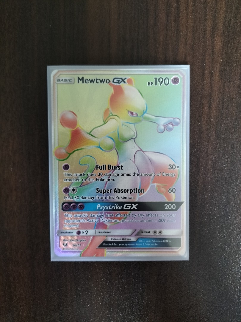 MEWTWO GX RAINBOW/ HYPER RARE FULL ART UNIFIED MINDS POKEMON TCG CARDS NOT  CHARIZARD Lugia RAYQUAZA PIKACHU UMBREON SHINING LEGENDS, Hobbies & Toys,  Toys & Games on Carousell