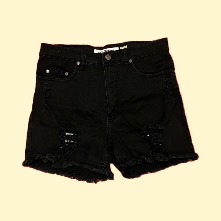 [Next jeans] Black ripped shorts, Women's Fashion, Bottoms, Shorts on ...