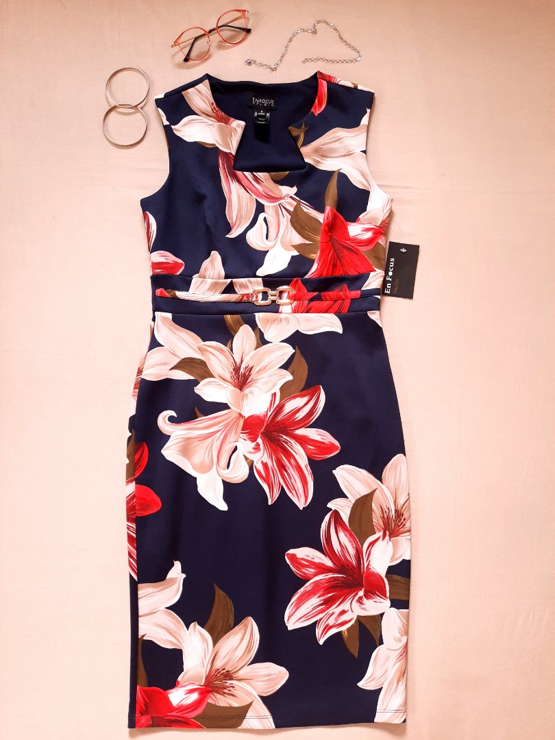Office Dress Formal Floral Size 6 Brand Enfocus Studio