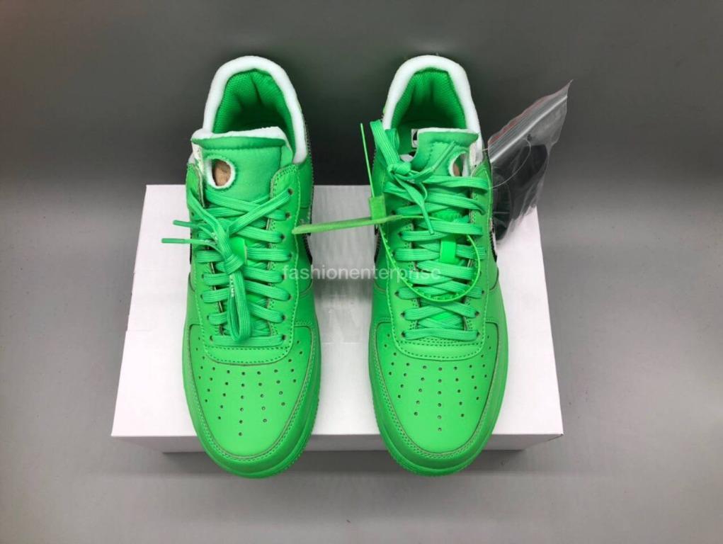 Off white lime green af1 sales