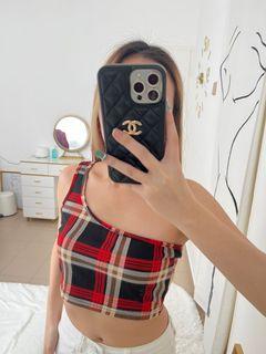 One Shoulder Printed Crop Top
