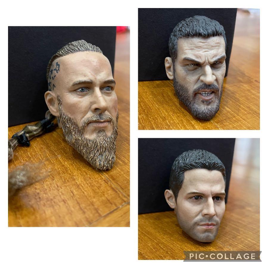 1/6 Ragnar Lothbrok Viking Head Sculpt For 12" PHICEN Hot Toys Male Figure 