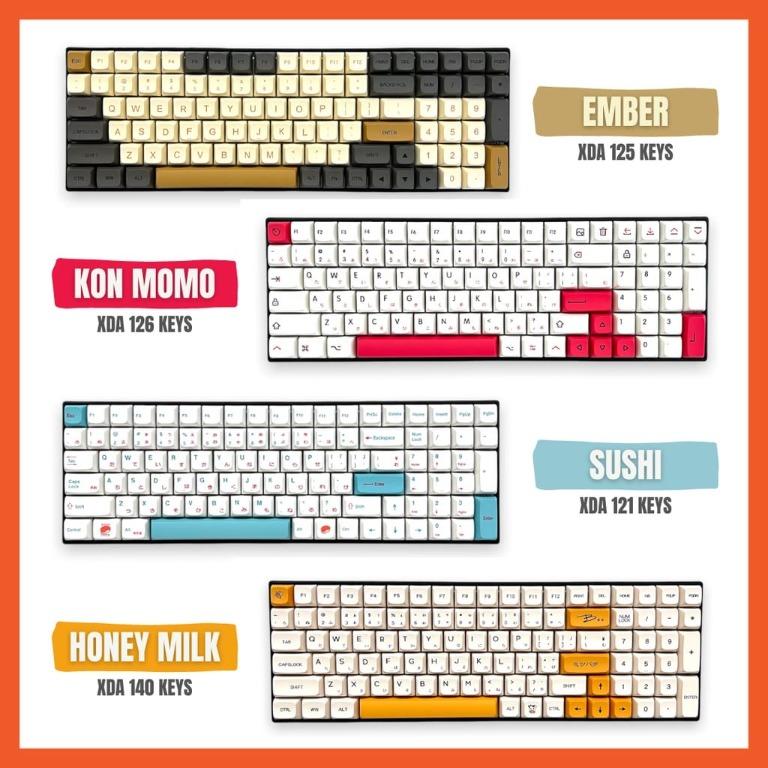 Only Keycaps) ⌨️【PBT Dye Sublimation Keycap Set XDA Profile