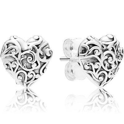 Pandora regal shop heart earrings