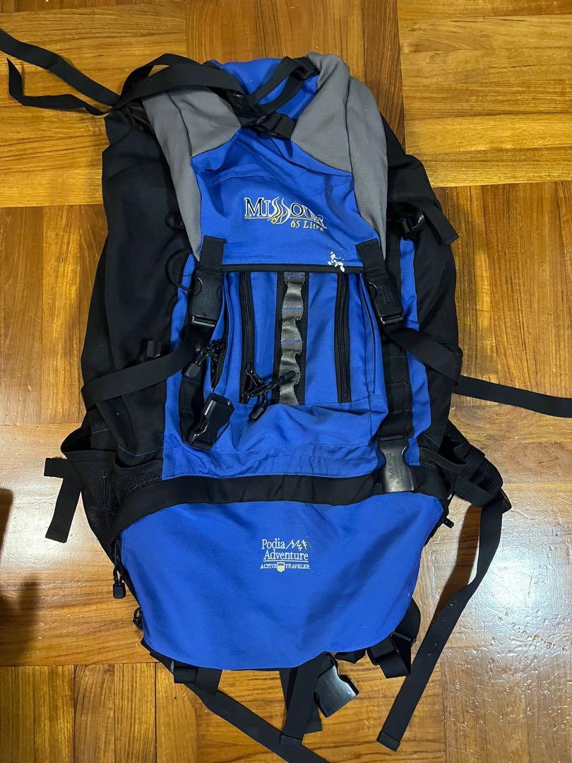 Podia Adventure backpack 65 litre, 運動產品, 行山及露營 Carousell