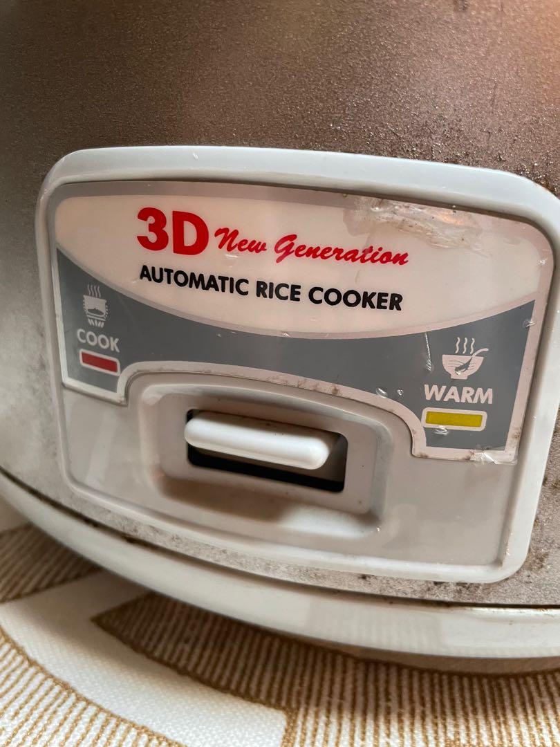Pre-loved 3D Rice Cooker 5.6L. 30 cups (Category: Cookers) located in San Juan City. Submitted by edwardvoa (Listing ID 1166023429, Image 3). Description: Quality rice cooker brand 3D. Well used for about 1 year only. Size is 5.6L and good for 30 cups per preparation. Brand new costs about p4-5k. Includes the original box. .