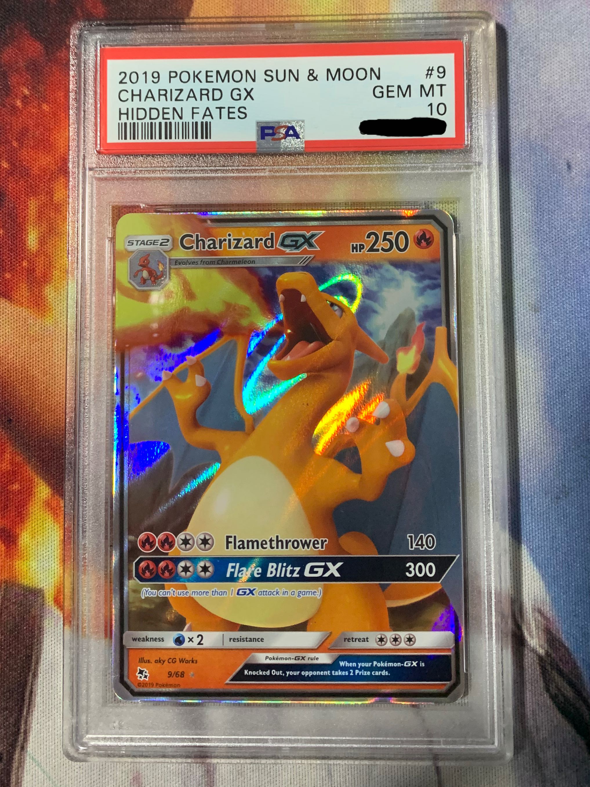 PSA 10 Charizard GX 9/68 Hidden Fates, Hobbies & Toys, Toys