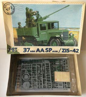 PST 37mm AASP Gun/ ZIS-42 half truck蘇聯37毫米半履帶車載防空炮   1/72 1:72